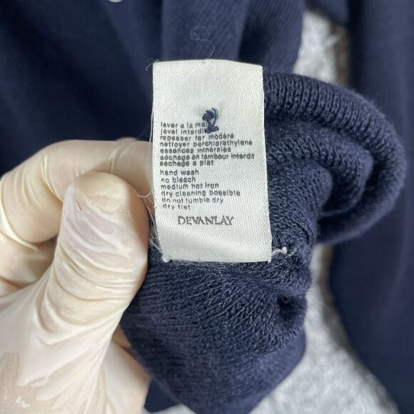 Vintage Chemise Lacoste Cardigan Sweater Men’s Size 6 (XL) Navy Blue Wool Golf - Picture 5 of 8